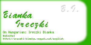 bianka ireczki business card